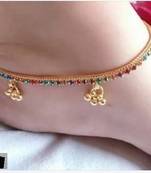 Multicolor diamond anklets
