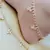 White diamond anklets