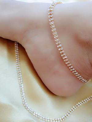 White diamond anklets 1