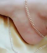 White diamond anklets
