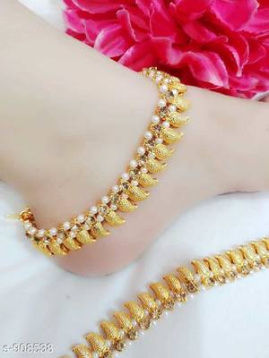 Gold diamond anklets 1