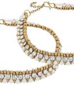 White diamond anklets