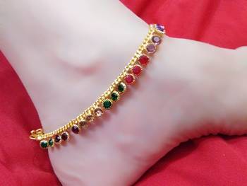 Multicolor diamond anklets 1
