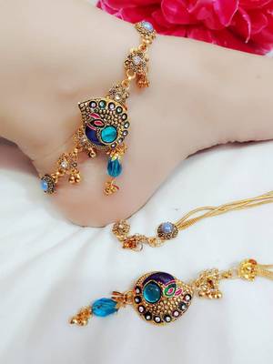 Multicolor diamond anklets 1
