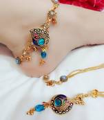 Multicolor diamond anklets