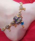 Multicolor diamond anklets