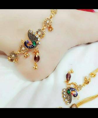 Multicolor diamond anklets 1