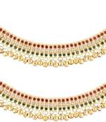 Multicolor diamond anklets