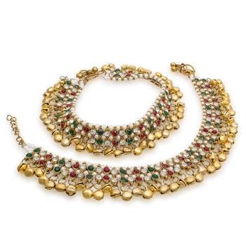 Multicolor diamond anklets 1