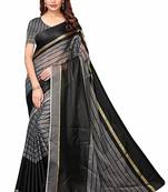 black woven cotton saree with blouse