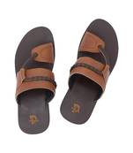 Black Brown Tan Mens Leather Chappal