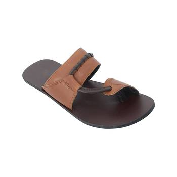 Black Brown Tan Mens Leather Chappal 2
