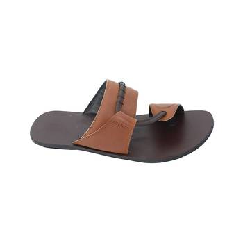 Black Brown Tan Mens Leather Chappal 3