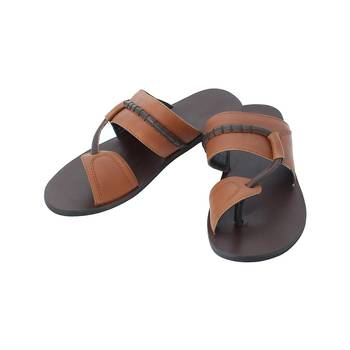 Black Brown Tan Mens Leather Chappal 4