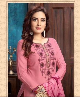 Pink Heavy Embroidery Patiala Suit 2