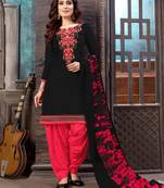 Black Heavy Embroidery Patiala Suit
