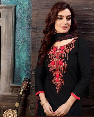 Black Heavy Embroidery Patiala Suit 2