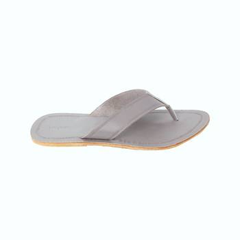 Grey Mens Leather Chappal 3
