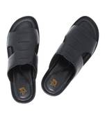 Black Brown Mens Leather Chappal