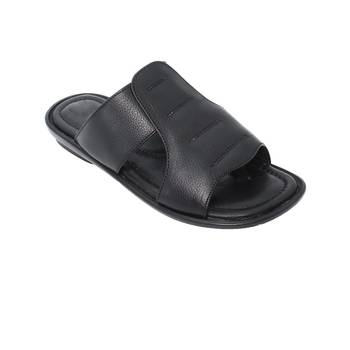 Black Brown Mens Leather Chappal 2
