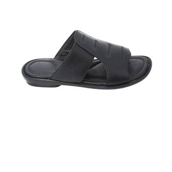 Black Brown Mens Leather Chappal 3