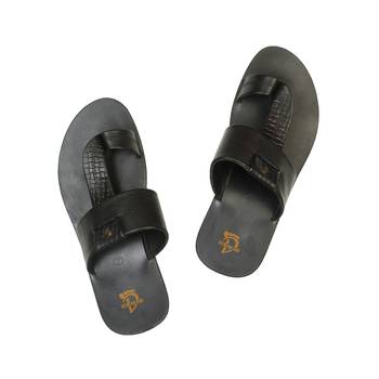 Black Brown Mens Sandals 1