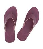 Purple Mens Leather Chappal