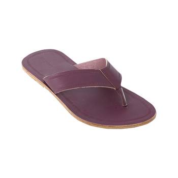 Purple Mens Leather Chappal 2
