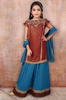 Green Embroidered Chanderi Silk Lehenga Choli Dupatta