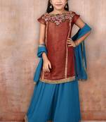 Green Embroidered Chanderi Silk Lehenga Choli Dupatta