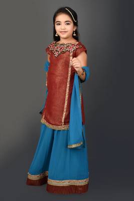 Green Embroidered Chanderi Silk Lehenga Choli Dupatta 3