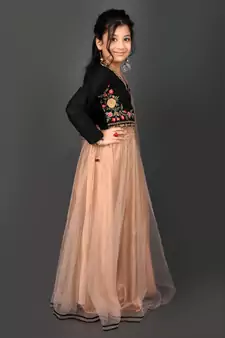 Green Embroidered Chanderi Silk Lehenga Choli Dupatta