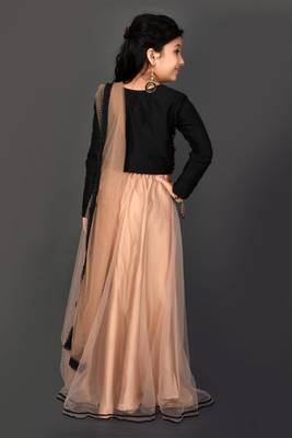 Green Embroidered Chanderi Silk Lehenga Choli Dupatta 5