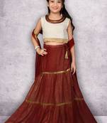 Green Embroidered Chanderi Silk Lehenga Choli Dupatta