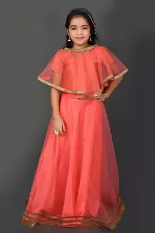 Pink Embroidered Chanderi Silk Lehenga Choli Dupatta