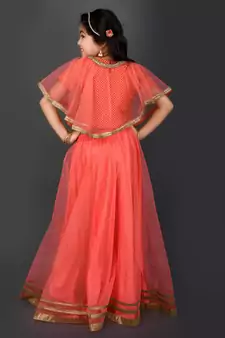 Pink Embroidered Chanderi Silk Lehenga Choli Dupatta