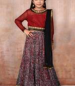 Multicolor Embroidered Chanderi Silk Lehenga Choli Dupatta