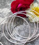 Skinny German Silver Bangles