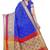 Blue woven cotton saree with blouse
