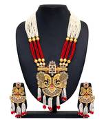 Maroon necklace-sets