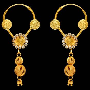 Gold Danglers Drops 2
