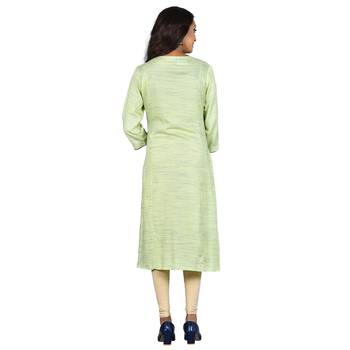 Green embroidered rayon ethnic-kurtis 2