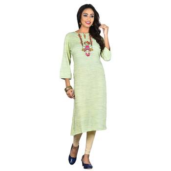Green embroidered rayon ethnic-kurtis 3