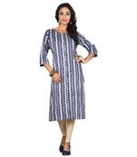 Multicolor printed cotton ethnic-kurtis