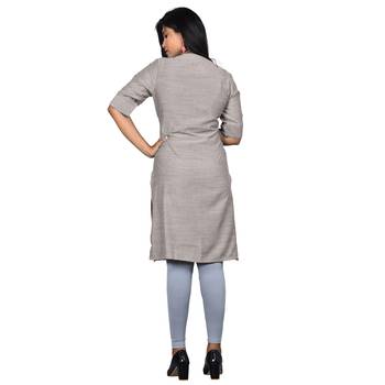 Grey embroidered rayon ethnic-kurtis 2