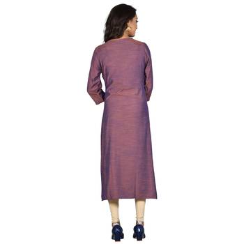 Purple embroidered rayon ethnic-kurtis 2