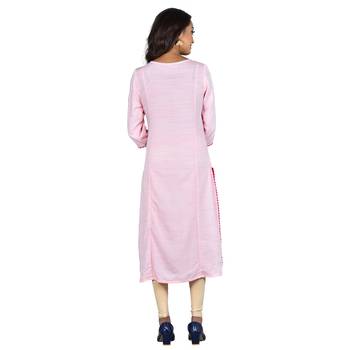 Peach embroidered rayon ethnic-kurtis 2