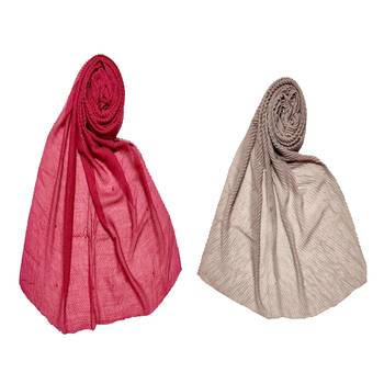 Premium Cotton Crush Designer Diamond Studed Stole Stole For Women Set Of 2 1