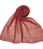 Maroon Stole For Women Premium Crush Diamond Stole