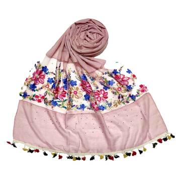Purple Flower Ari Diamond Collection Stole For Women 1